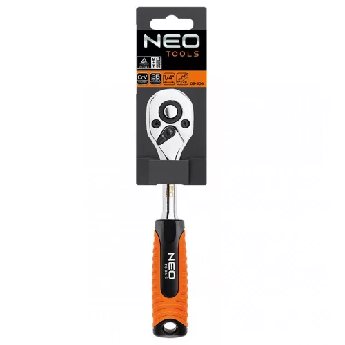 Neo Tools racsnis hajtókar 1/4" mm váltós fog