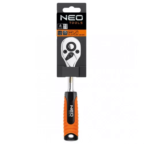Neo Tools racsnis hajtókar 3/8" mm váltós fog