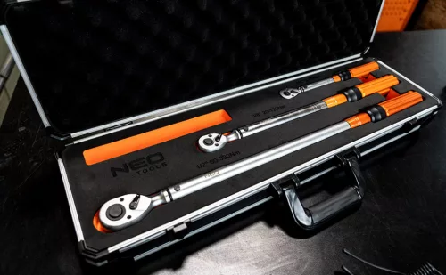 Neo Tools Nyomatékkulcs készlet, "double - click", 3db: 1/4"(5-25 Nm), 3/8"(20-100 Nm), 1/2"(65-350 Nm)