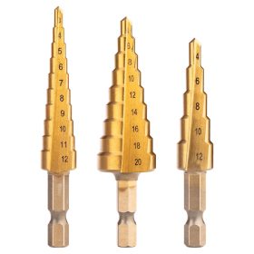   Neo Tools Lépcsős fúrókészlet, 3db-os, HSS-Titán, 3-20mm, hatszög szárral