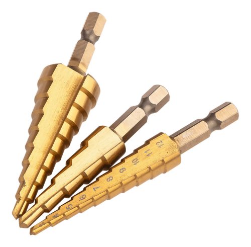 Neo Tools Lépcsős fúrókészlet, 3db-os, HSS-Titán, 3-20mm, hatszög szárral