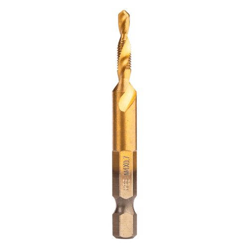 Neo Tools Gépi menetfúró, 2az1ben előfúró éllel, HSS-Titán, M4X0,7mm, hatszög szárral