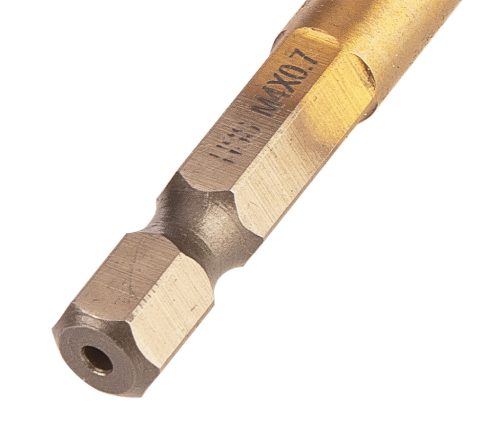 Neo Tools Gépi menetfúró, 2az1ben előfúró éllel, HSS-Titán, M4X0,7mm, hatszög szárral