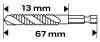 Neo Tools Gépi menetfúró, 2az1ben előfúró éllel, HSS-Titán, M5X0,8mm, hatszög szárral