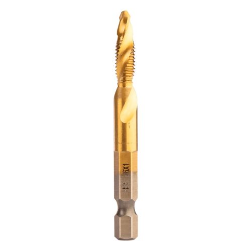 Neo Tools Gépi menetfúró, 2az1ben előfúró éllel, HSS-Titán, M6X1mm, hatszög szárral
