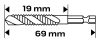 Neo Tools Gépi menetfúró, 2az1ben előfúró éllel, HSS-Titán, M8X1,25mm, hatszög szárral