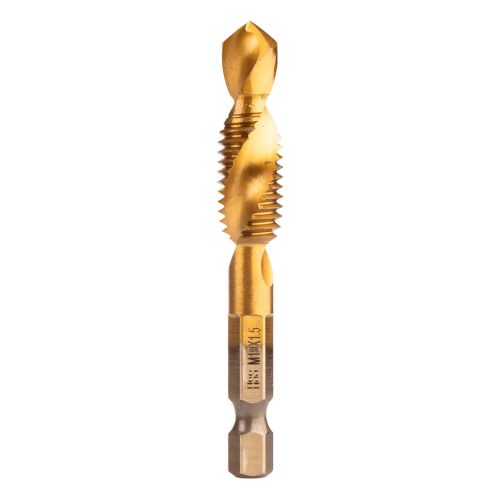 Neo Tools Gépi menetfúró, 2az1ben előfúró éllel, HSS-Titán, M10X1,5mm, hatszög szárral