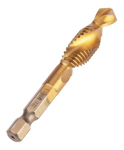 Neo Tools Gépi menetfúró, 2az1ben előfúró éllel, HSS-Titán, M10X1,5mm, hatszög szárral