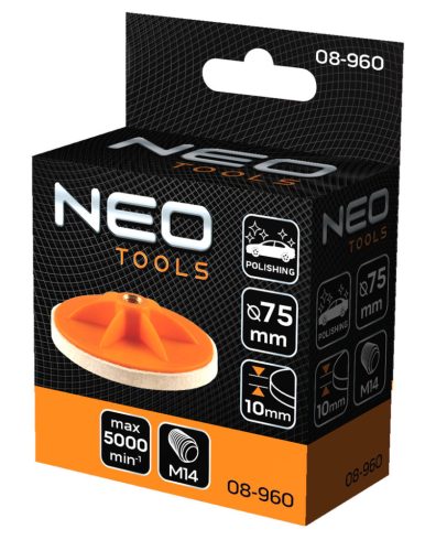Neo Tools Polírkorong, filc, 75x10mm, M14