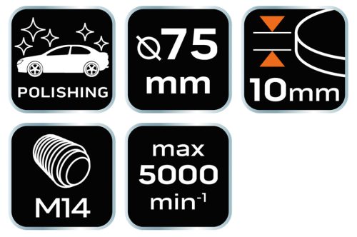 Neo Tools Polírkorong, filc, 75x10mm, M14