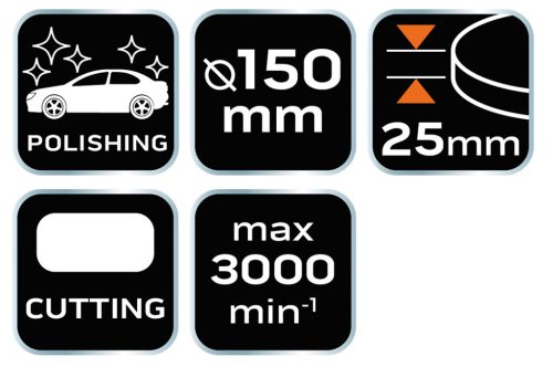 Neo Tools Polírkorong 130x150mmx25mm, szivacs