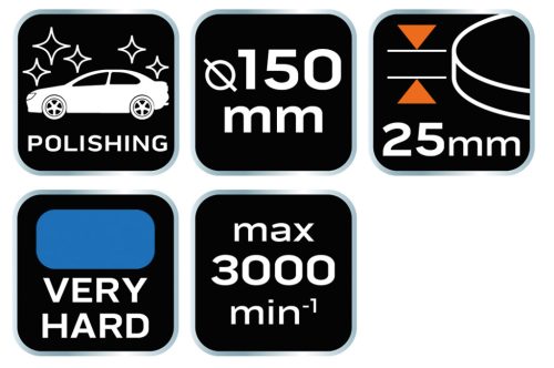Neo Tools Polírkorong 130x150mmx25mm, nagyon kemény szivacs