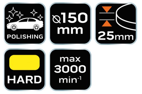 Neo Tools Polírkorong 130x150mmx25mm, kemény szivacs