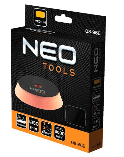 Neo Tools Polírkorong 130x150mmx25mm, közepes keméynségű szivacs