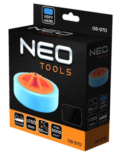 Neo Tools Polírkorong 150x50mm, nagyon keméyn szivacs, M14