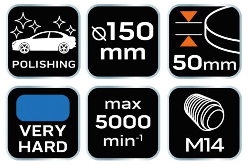 Neo Tools Polírkorong 150x50mm, nagyon keméyn szivacs, M14