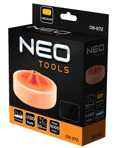 Neo Tools Polírkorong 150x50mm, közepes keménységű szivacs, M14