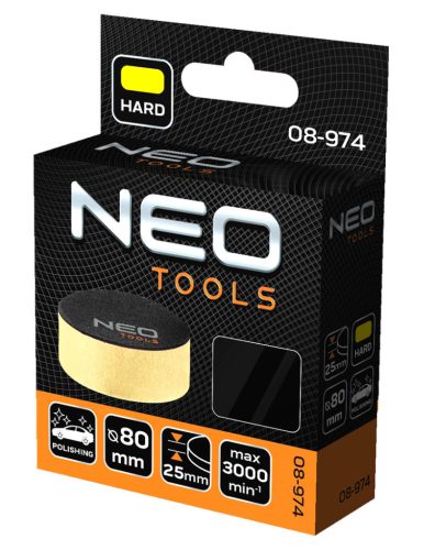 Neo Tools Polírkorong 80x25mm, kemény szivacs