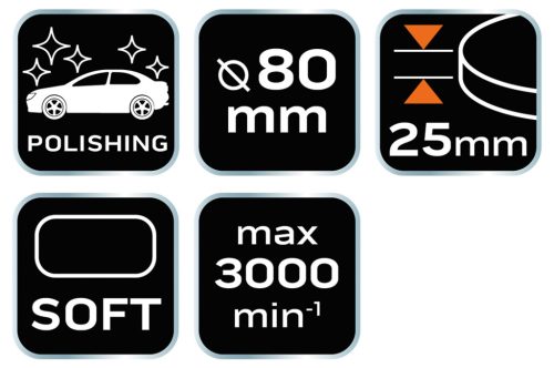 Neo Tools Polírkorong 80x25mm, puha szivacs