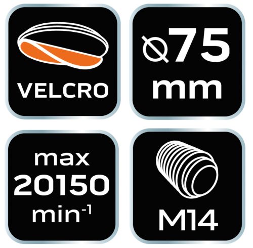 Neo Tools Hordozó korong 75mm Polírkoronghoz 85mm, tépőzáras