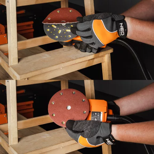 Neo Tools Csiszolókorong tépőzáras 150mm, P100, 9 lyukkal, 5db, 04-721-hez