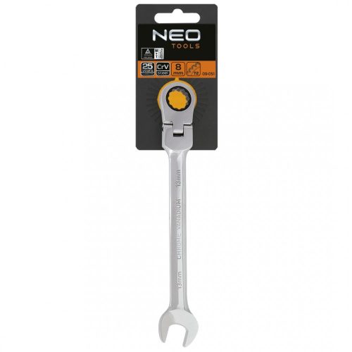 Neo Tools Racsnis, csuklós csillag-villáskulcs 8mm