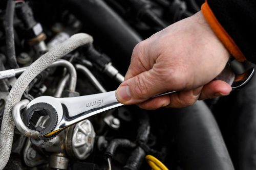 Neo Tools Racsnis csillag-villáskulcs, félig nyitott 19mm