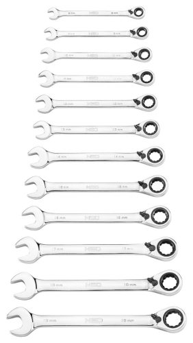 Neo Tools Racsnis csillag-villáskulcs készlet 12db, 8-19mm