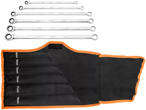 Neo Tools Racsnis hosszú csillagkulcs készlet 6db, 8-19mm