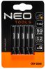 Neo Tools Torziós ütvecsavarozó bitek S2, 50mm, T40, 5db