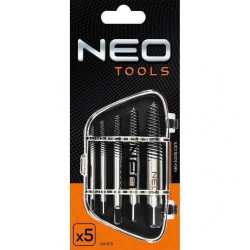 Neo Tools törtcsavar kihajtó készlet 5r. 3-18mm