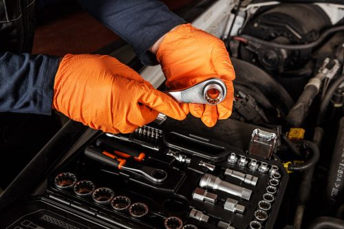 Neo Tools Dugókulcs készlet, átmenő racsnis hajtókarokkal, 1/4"- 3/8", 46 db