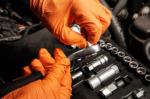 Neo Tools Dugókulcs készlet, átmenő racsnis hajtókarokkal, 1/4"- 3/8", 46 db