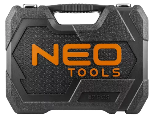 Neo Tools Dugókulcskészlet + szerszámkészlet 1/2", 1/4", 82db
