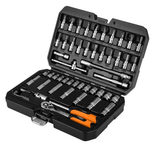 Neo Tools Dugókulcs és bit készlet, 1/4", matt felület, 55db