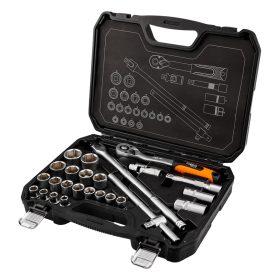   Neo Tools Dugókulcs és hajtószár készlet, matt felület, 25 db
