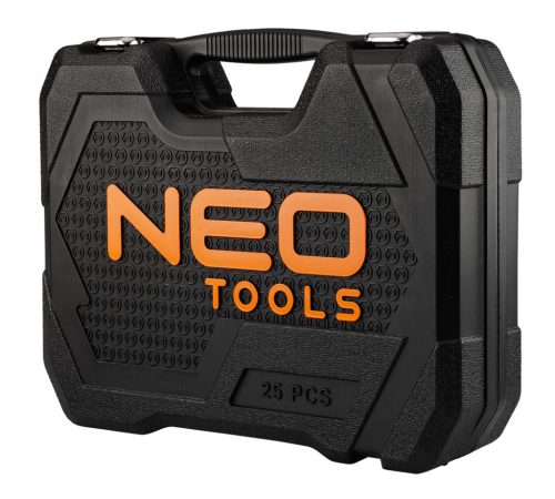 Neo Tools Dugókulcs és hajtószár készlet, matt felület, 25 db