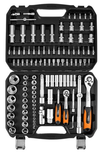 Neo Tools Dugókulcskészlet 1/2", 1/4", 110db