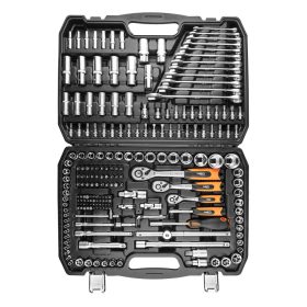   Neo Tools Dugókulcskészlet 1/2", 3/8", 1/4", 216db