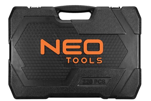 Neo Tools Dugókulcskészlet 1/2", 3/8", 1/4", 220db