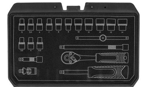 Neo Tools Dugókulcskészlet 1/4", matt felület, 20db