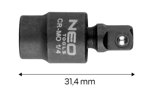 Neo Tools Csuklós toldó ütvecsavarozókhoz 1/4"