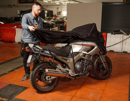 Neo Tools Motortakaró ponyva, 220x105x130cm, lélegző, beltéri