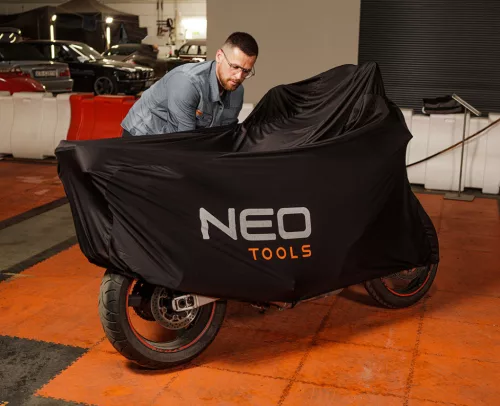 Neo Tools Motortakaró ponyva, 220x105x130cm, lélegző, beltéri