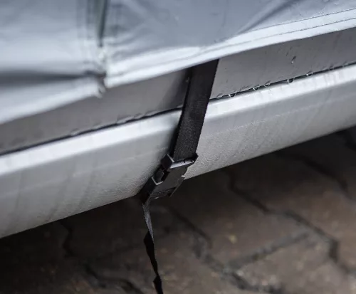 Neo Tools Autótakaró ponyva, 20 rétegű, vízálló, vezetőoldali cippzáras ajtónyílás, 533X178X119cm, XL