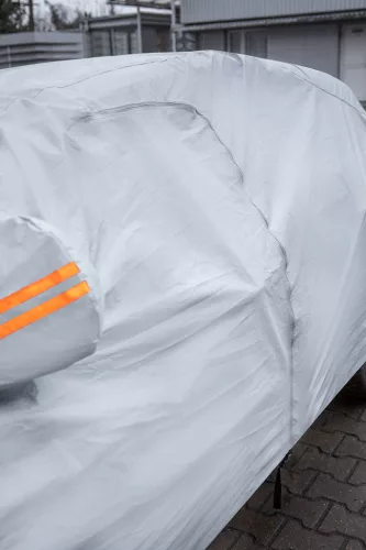 Neo Tools Autótakaró ponyva, 20 rétegű, vízálló, vezetőoldali cippzáras ajtónyílás, 533X178X119cm, XL