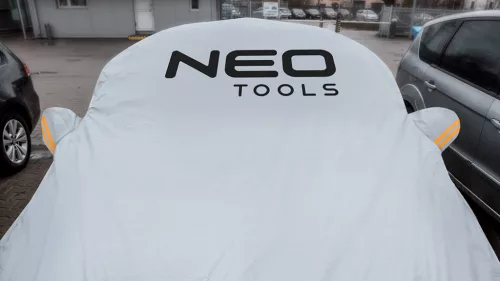 Neo Tools Autótakaró ponyva, 20 rétegű, vízálló, vezetőoldali cippzáras ajtónyílás, 533X178X119cm, XL