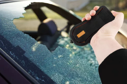 Neo Tools Univerzális autólépcső, 3 az 1-ben szerszám lépcső tetőcsomagtartóhoz, üvegtörő, telefontartó