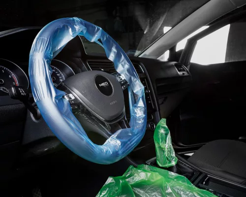 Neo Tools Belsőtér védőfólia, huzat, 200db, (5az1-ben, ülés, kormány, sebváltó, szőnyeg, kézifék)