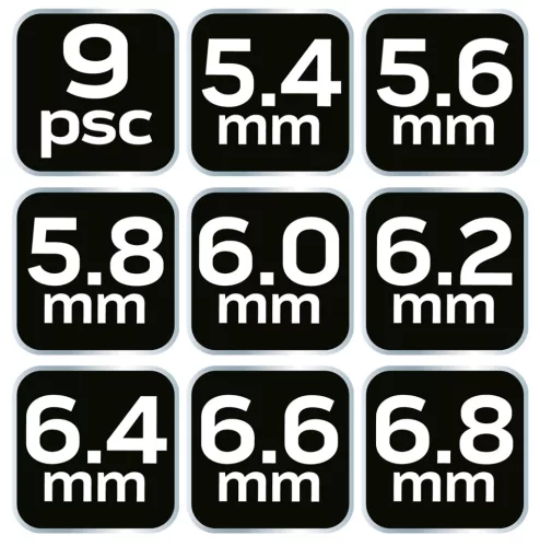 Neo Tools Motorkerékpár küllőkulcskészlet 9db